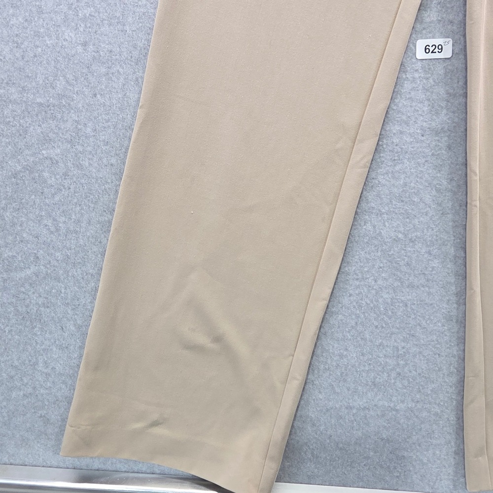 HM‎ Womens Wide Leg Dress Pants Tan Beige Size 4 Professional Trouser Slacks - Picture 3 of 11